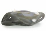 Polished Banded Agate Candle Holder - Madagascar #355281-2